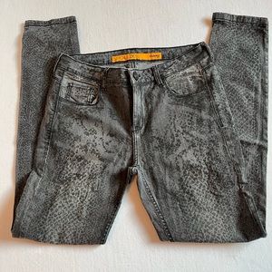 EUC Grey printed jeans